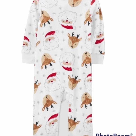 NWOT Carter’s Just One You Santa Reindeer Sleep N Play W/cap Hat sz 9M - Picture 2 of 5